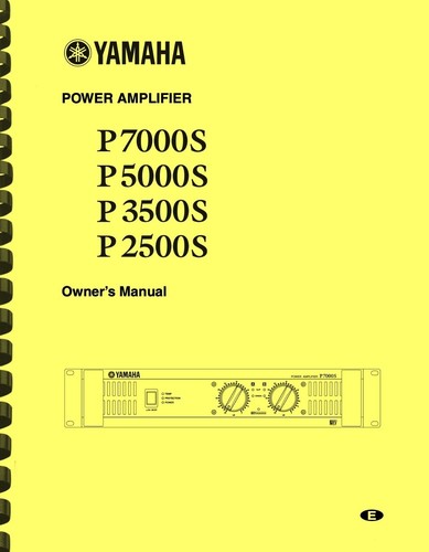 Yamaha p2500s p3500s - p3500s, p5000s