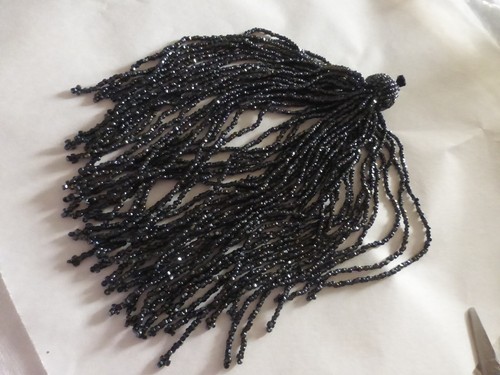 Ancien pompon perles de - pompon, en