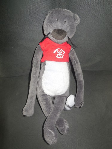 Doudou peluche chat gris noir - doudou,