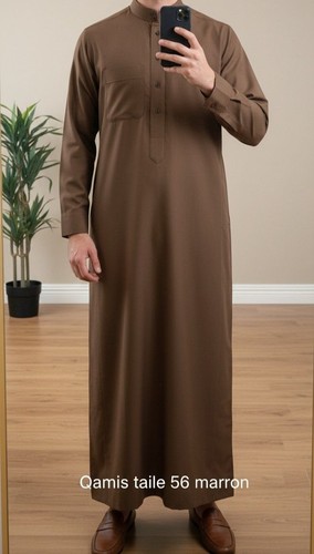 Qamis homme marron taille - b4,