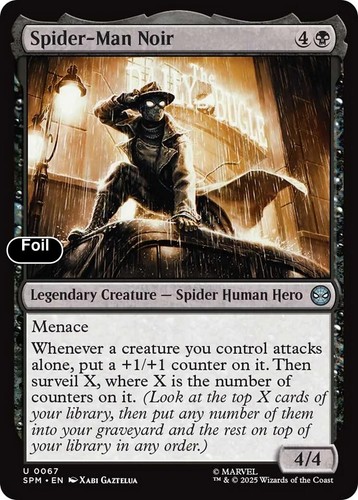 Spider man noir foil - spider-man,