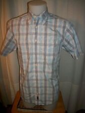 Chemise sport manche courte grands carreaux bleu ciel GANT  M 40 Dress fit