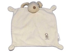 Doudou plat Chien beige