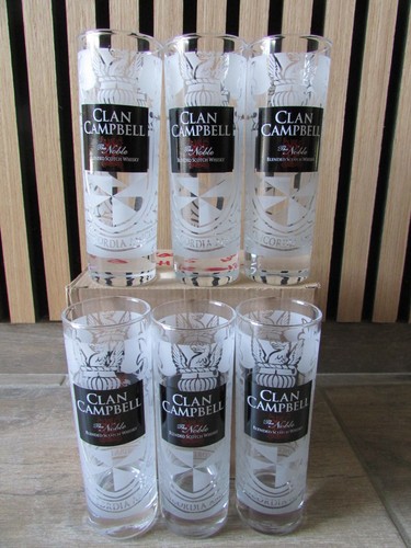 Lot verres whisky clan - de,