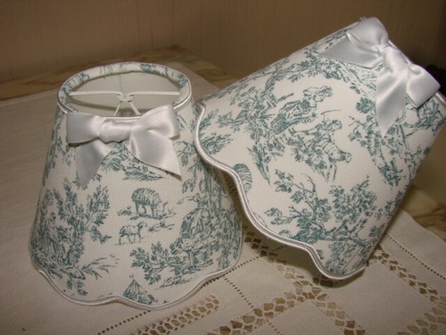 Abat jour festonné toile - festonné, de