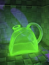 Uranium Glass Decanter Fains