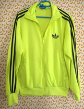 Veste Adidas Originals Firebird Survetement Trefoil Jaune Fluo Jacket Homme - M