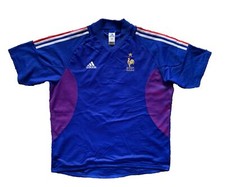 Maillot Adidas Climalite France FFF Signed Jersey / 298742 / 2001-2002 Bleu XL