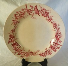 PLAT A VIANDE/LEGUMES FAIENCE