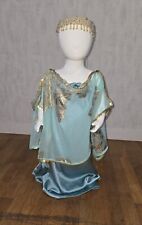 Tenue traditionnelle fille chaoui mariage algérien melhfa turquoise et or taille