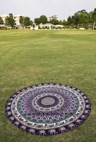 éléphant mandala violet - Éléphant,