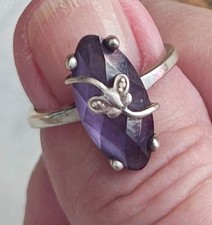 Bague en argent et pierre