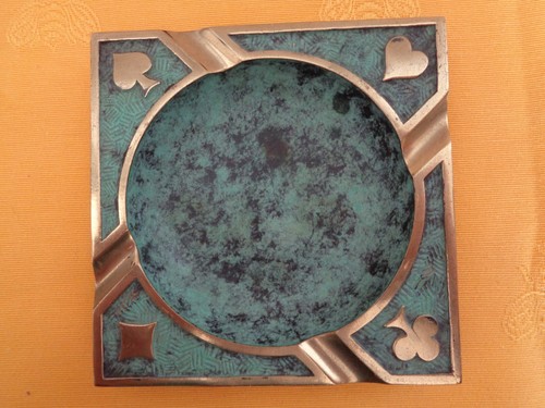 Cendrier bronze véritable - bronze,