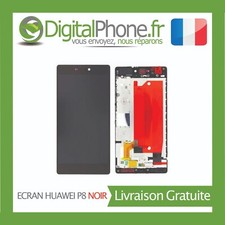 ECRAN LCD COMPLET SUR CHASSIS HUAWEI P8 NOIR --TVA RECUPERABLE--