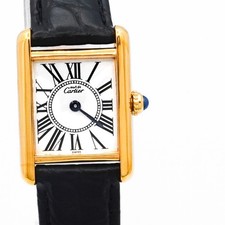 Montre femme CARTIER Mast Tank SM cadran opalane or argent