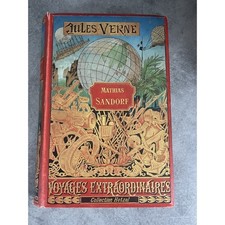 Jules Verne Mathias Sandorf Dos à l'Ancre Hetzel Cartonnage idéalement à restaur