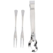  Pince À Escargots Inox Outils De Fruits Mer Pinces D'escargot Clip