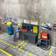 Diorama De Garage 1/43 Avec