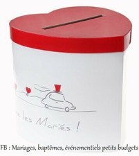 Urne neuve de mariage rouge et