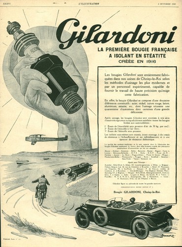 Publicité ancienne bougie