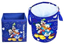 Jouet et sac cube de rangement pliable en tissu non tissé imprimé Mickey Disn...