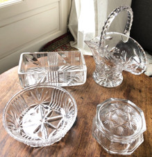 Lot de 4 éléments en cristal