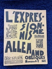 REVUE OBLIQUES N°6-7 L'EXPRESSIONNISME ALLEMAND DER STURM  1976