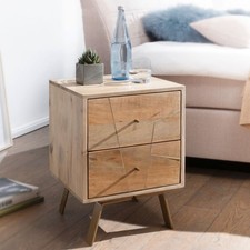 FineBuy Table de chevet Bois