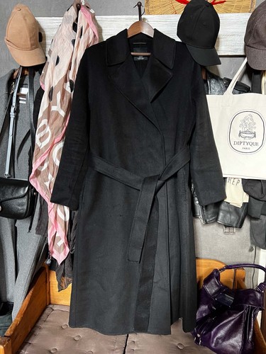 Manteau noir chaud - manteau, en