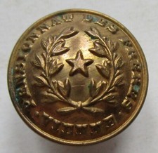 Bouton bombé en métal doré