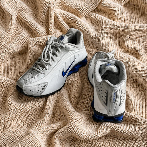 Nike shox white - white, metallic