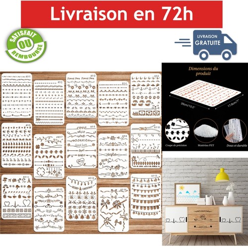 Lot pochoirs dentelle - lot, 15