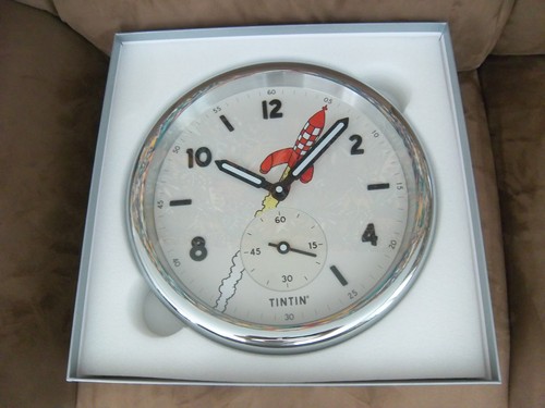 Horloge tintin lune - horloge, avec