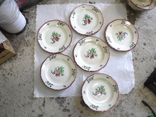 ASSIETTES  GIEN - MODÈLE LORRAINE - LOT DE 6 - DIAMÈTRE 24,5