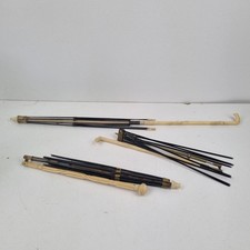 Lot De 3 ANCIENNES OMBRELLES, XIX ème, pliante, ouvragé iv , laiton, 