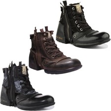 Replay Clutch Botte Biker Femme En Noir UK 6 - 12