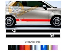 2 X BANDES STRIPES POUR FIAT 500  AUTOCOLLANT STICKER BD539N