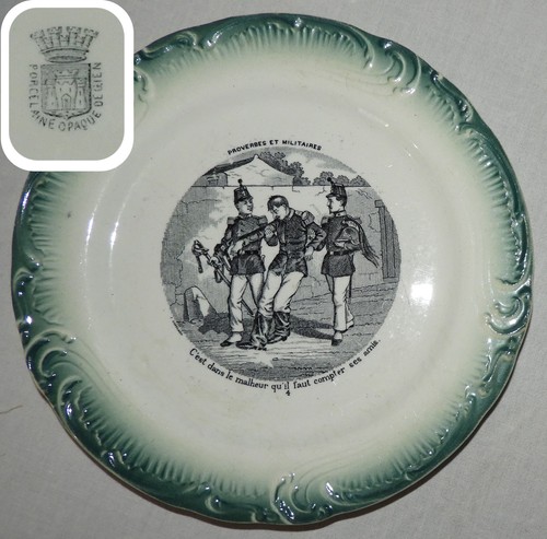 Gien xixème assiette - gien, parlante