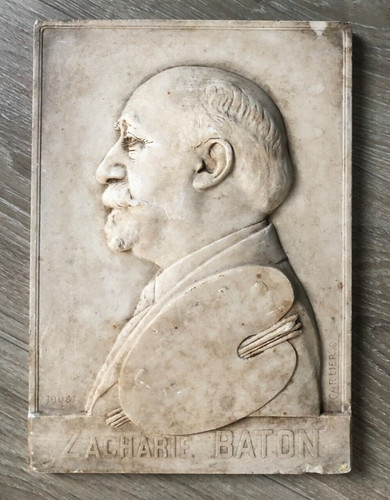 Bas relief plaque - bas, plâtre