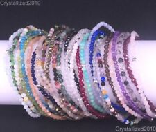 Bracelet extensible en argent 925, pierres précieuses rondes à facettes...