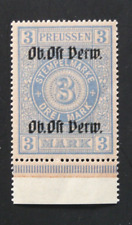 ALLEMAGNE PRUSSE : 3 MARK STEMPELMARKE SURCHARGE NOIR - NEUF** EN TRES BON ETAT