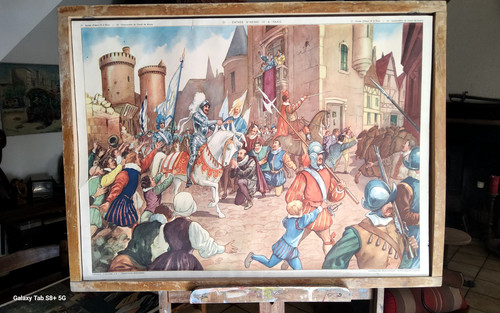 Ancienne affiche histoire - affiche,