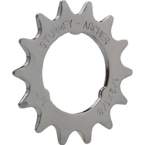Cog plat chromé sturmey - plat,