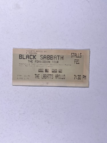 Black sabbath ticket - black,