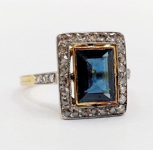 Bague pompadour art - deco, or