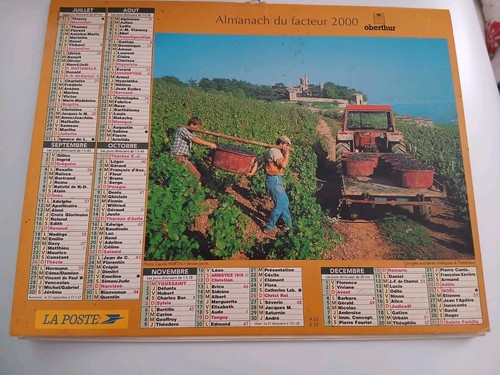 Calendrier almanach facteur - calendrier,