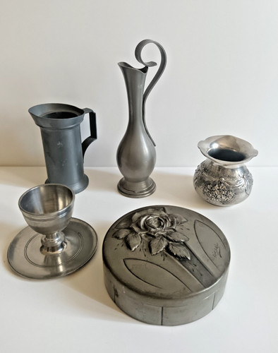 Lot objets étain - d'objets,