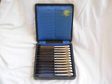 ANTIQUE FRENCH STERLING SILVER DESSERT KNIVES,SET OF 12,LATE 19th.