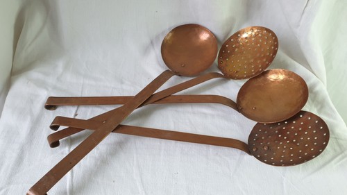 Ecumoire cuillère cuivre - cuillère,