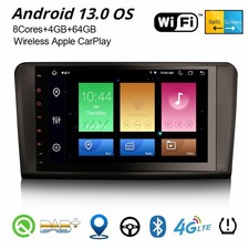 9" 8-Cœur Android 14 Autoradio GPS Navi Pour Mercedes-Benz ML/GL Class W164 X164
